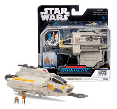 Star Wars Micro Galaxy Squadron Phantom Shuttle &amp; 2 Mini Figures New in Box - $32.88