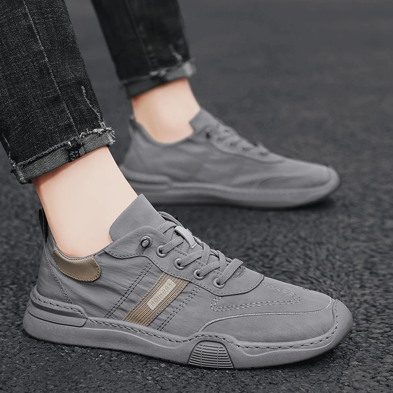 Fashion Casual Canvas Shoes MenUmbrella Cloth Waterproof Lace Up Slip-on... - £25.05 GBP