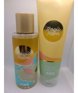 NEW VS PINK TROPIC PALM BODY MIST &amp; LOTION  SET~8.4 FL OZ LIMITED EDITION - $36.00