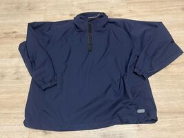 Reebok Long Sleeve 1/4 Zip Golf Pullover Vtg Navy Blue Size Large - $10.27