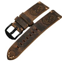 London Craftwork Premium Thick Italian Leather Handmade Watch Strap 22mm Flottig - £34.15 GBP