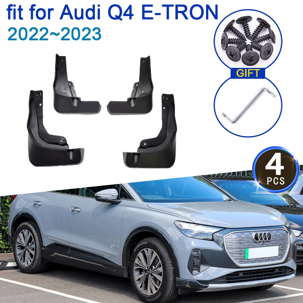 for Audi Q4 E-TRON 2022 2023 4X Mudflap Car Front Rear Wheels Mudguards Splash - £54.03 GBP