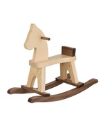 Toddler Rocking Horse, Natural &amp; Walnut - Amish Handcrafted - $3,507.20 MXN