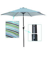 9Ft Umbrella Blue Stripes - £76.97 GBP