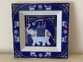 Rare Rosenthal Porcelain The Maharaja&#39;s Gift Elephant Motif Large Square... - £231.55 GBP