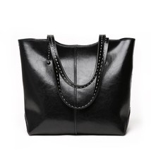 Soft Cowhide Leather Fashion Women Shoulder Bag Retro Brown Tote Handbag Large C - £83.48 GBP