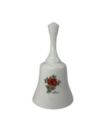Vintage Fenton Hand Painted White Milk Glass bell Rose flowers &quot;Love&quot; S.... - £17.34 GBP