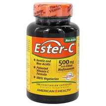 American Health 500 Mg Ester-C with Citrus Bioflavonoids, 120 Vegetarian Caps - £15.76 GBP