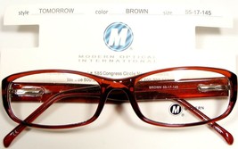 New Modern Optical Tomorrow Brown Eyeglasses Glasses Plastic Frame 55-17-145mm - £16.73 GBP