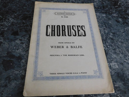 Choruses by Weber &amp; Balfe No 4192 - $2.99