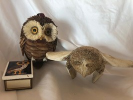 Unique set of 3 items with Owl Motive Vintage Set - £23.36 GBP