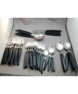 41PCS Nils Johan Sweden Stainless Black Handle MCM Mid Century Flatware ... - $3,706.33 MXN