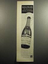 1951 Bollinger Champagne Advertisement - the aristocrat of French Champagne - £14.77 GBP