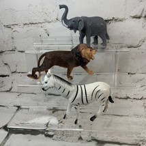 Ankyo Vintage Safari Animals Elephant Lion Zebra Plastic Zoo - £12.44 GBP