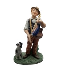 Vintage Capodimonte Figurine Pucci Fisherman&#39;s Delight by Pucci 3178 / 7504 Dog - £63.90 GBP