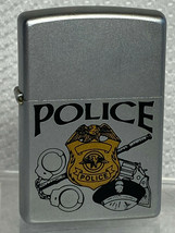 2001 Zippo Police Handcuffs Hat Badge Cigarette Pipe Lighter Bradford PA USA - $39.95