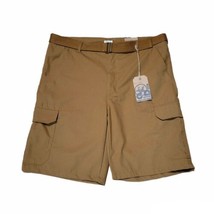 Tan Twill Shorts Mens Size 40 Belted - £12.41 GBP