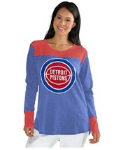 NBA Detroit Pistons Blindside Thermal Top Touch Royal Red Womens Plus Size 1X - £10.48 GBP