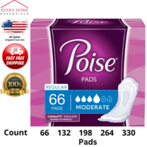 Poise Incontinence Pads for Women, Moderate Absorbency, Regular/Long Length - £25.92 GBP+