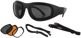 Bobster Eyewear Sport and Street 2 Interchangeable Goggles Silver BSSA201AC - £40.04 GBP