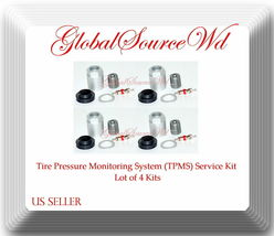 4 Kits 20016 TPMS Sensor Service Kit Fits: Chrysler Dodge Mercedes-Benz Smart - £9.97 GBP