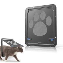Pet Door Screen Cat Interior Lockable Magnetic Flap Screen Mesh Dog Fence Window - £24.48 GBP