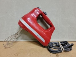 KitchenAid KHM512ER 5-Speed Hand Mixer Empire Red Used Works great  - £19.99 GBP