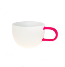 Starbucks Matte White Rainbow Love Pink Handle Ceramic Coffee Mug 12oz Valentine - $47.51