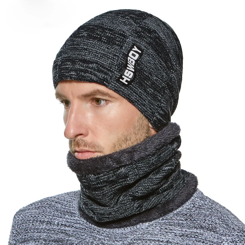 Sporting 2021 Winter Beanie Hats Scarf Set Warm Knit Hat Skull Cap Ak Warmer wit - £23.51 GBP