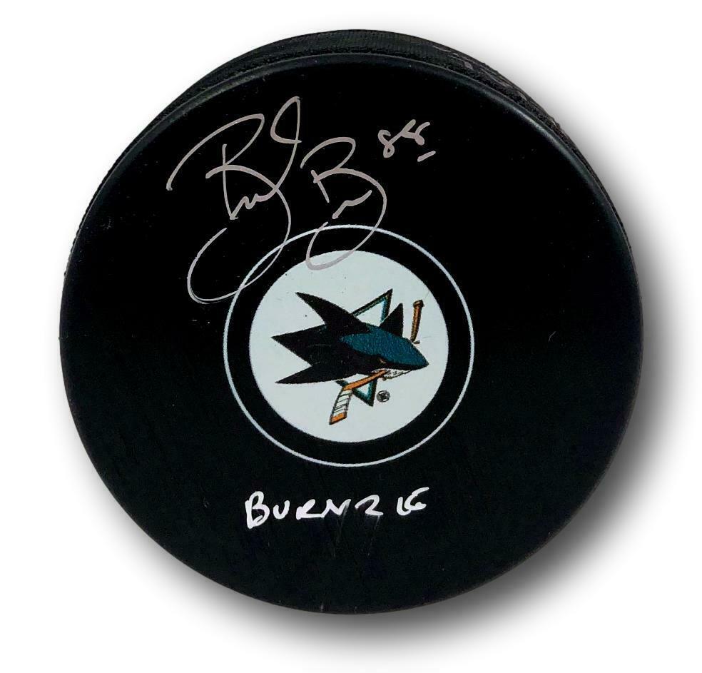Primary image for Brent Burns Autographed Puck Inscribed "Bernie" Sharks Fanatics COA Signed