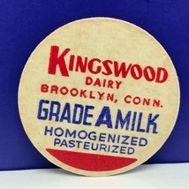 Dairy milk bottle cap farm vtg advertising Kingswood Brooklyn Connecticu... - $7.87