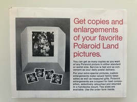 Vintage Polaroid Copy Service order Form Mint Condition - $12.37