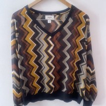 Missoni for Target Women’s Top Size L Multicolor Chevron Print Sheer Long Sleeve - £19.34 GBP