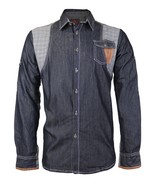 Platini Men&#39;s Multi Tone Patch Checkered Casual Button Up Dress Shirt PS... - $29.20 CAD