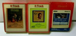 Vtg Lot Of 3 - 8 Track Tapes Untested As Is Roy Clark The Entertainer, Live, Com - £7.61 GBP