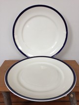 Pair Vtg Alfred Meakin England Bleu De Roi Blue Rim 13&quot; Serving Platter ... - £62.90 GBP