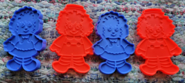 VTG Lot of 4 Bobbs Merrill Raggedy Ann and Andy Cookie Cutters  Birthday - $12.99