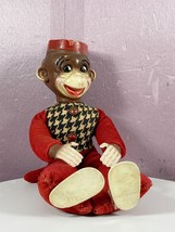 Vintage Plush Hardhead Bellhop Monkey Organ Grinder Carnival Prize Doll ... - £17.22 GBP