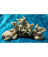 Quarry Critters Enchanted 5 Elephants on Log 56506 Second Nature Design ... - $9.99