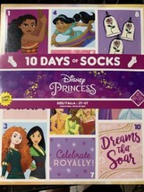 Disney princess Kids 10 Days of Socks Advent Calendar 3T, 4T 5y safety toes - £6.09 GBP