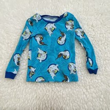 Dr Seuss 2T  Long Sleeve Pajama Aqua Blue Top - £3.16 GBP