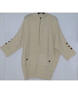 Simply Noelle Brand JCKT222LXL Womens Pearl Zipper Sweater Jacket Size L XL - £39.95 GBP