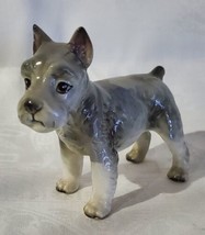 Lefton Schnauzer Figurine Figure Dog Japan  4 1/2&quot; x 4&quot; - £15.80 GBP