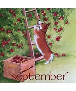 Corgi Apple Tree September Dog Days Poster Calendar 14 x 11&quot; Art Leigh D... - $29.99