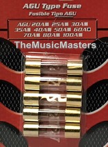 (5) AGU 60 Amp Fuses Distribution Block Fuse Car Audio Power Wire Amp Pr... - $8.35