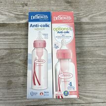 2 PK-Dr. Brown&#39;s Natural Flow Narrow 8oz. Anti-Colic Options/0 Month+ - $329.59 MXN