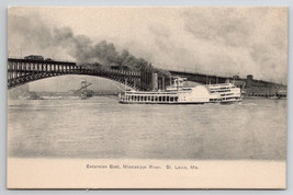 Excursion Boat Mississippi River St Louis Missouri c1905 Postcard H44 - £6.30 GBP