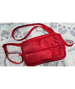 NEW CAROLINA HERRERA Good Girl RED QUILTED Zip-Close CROSSBODY BAG Gold ... - $373.64 MXN