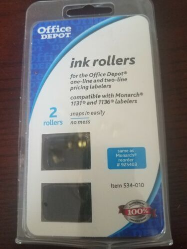 Office Depot Brand Ink Rollers For Monarch 1131/1136 Pricemarkers, Pack Of 2 - £23.63 GBP