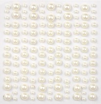 Craft Consortium Essential Adhesive Pearls 143/Pkg-Natural Pearl - £10.07 GBP